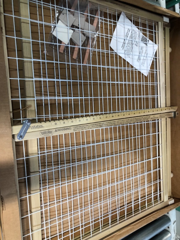 Photo 4 of 50" Wide Extra Wide Wire Mesh Baby Gate, Fits 29.5"-50" Wide 32" Tall