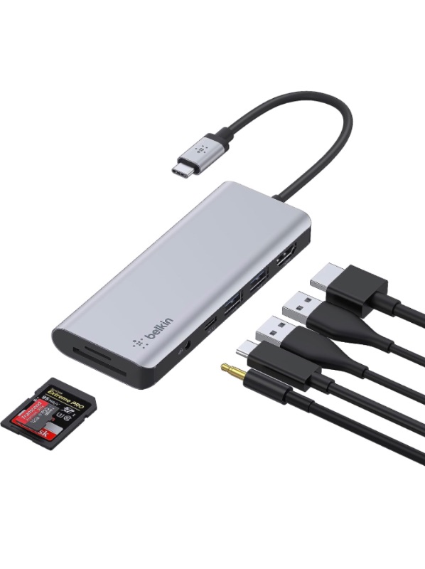 Photo 1 of Belkin USB-C Hub, 7-in-1 MultiPort Docking Station for MacBook & Windows - 