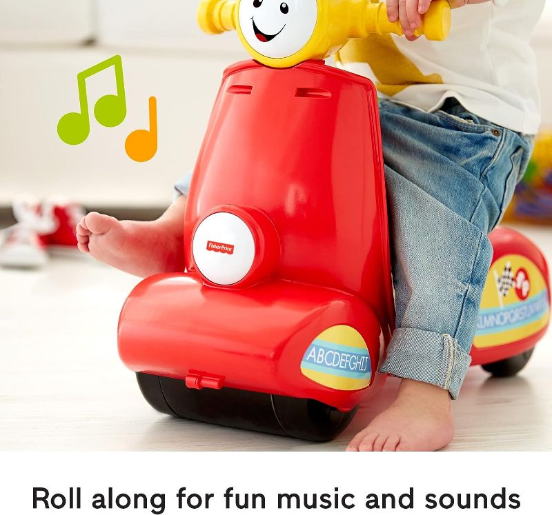 Photo 1 of Fisher-Price Laugh & Learn Toddler Ride-On, Smart Stages Scooter, Musical Learning Toy with Motion-Activated Songs for Ages 1+ Years 22.5 x 10.1 x 13"