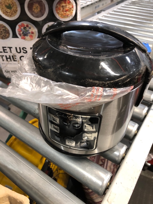 Photo 2 of ** SEE NOTES** Aroma Housewares Select Stainless Digital Rice & Grain Multicooker, Rice Cooker 4 Cup uncooked, (ARC-914SBDS)