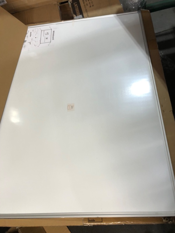 Photo 2 of 48 x 36-in Magnetic Dry Erase Board with Pen Tray| Aluminum Frame Portable Wall Large Whiteboard 