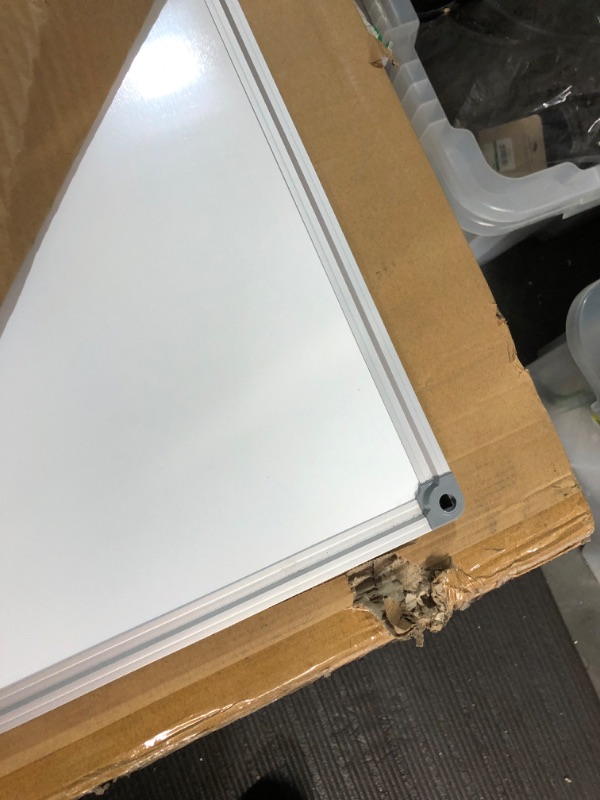 Photo 3 of 48 x 36-in Magnetic Dry Erase Board with Pen Tray| Aluminum Frame Portable Wall Large Whiteboard 