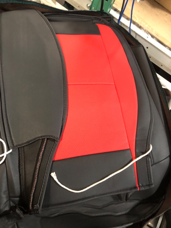 Photo 4 of OASIS AUTO 2018-2025 Wrangler JL 4 Door Custom Leather Seat Covers  black&red