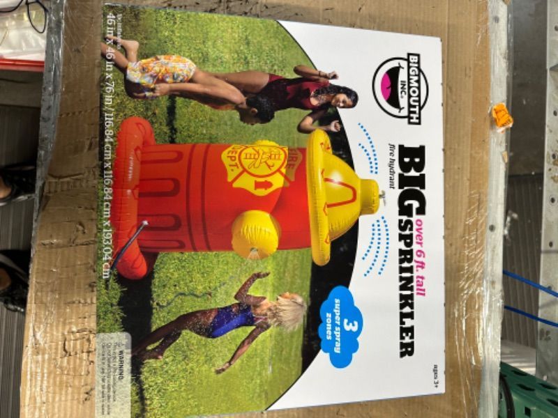 Photo 3 of BIGMOUNTH - 76" Tall Red Giant Inflatable Fire Hydrant Splash Zone Sprinkler #SCYS-0036-B