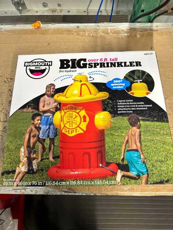 Photo 6 of BIGMOUNTH - 76" Tall Red Giant Inflatable Fire Hydrant Splash Zone Sprinkler #SCYS-0036-B