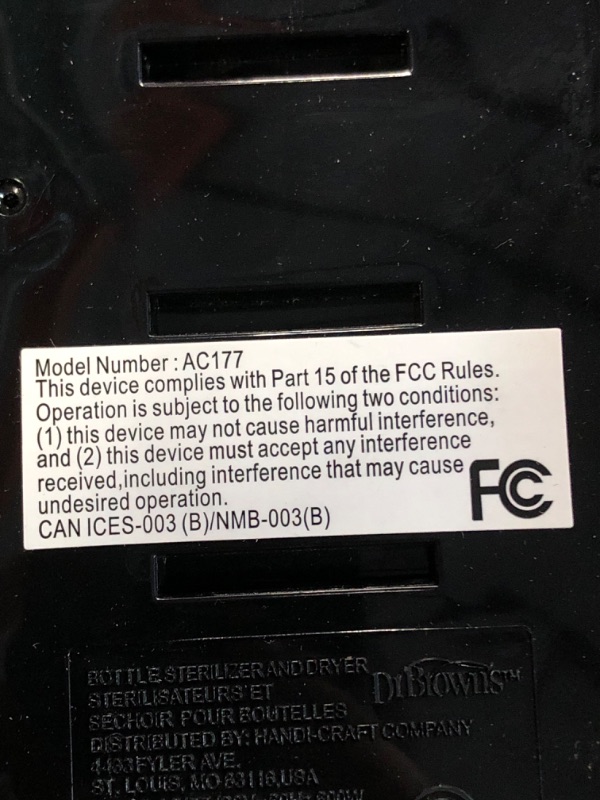 Photo 5 of **HAS BEEN USED - TURNS ON**
Dr. Brown's Clean Steam Baby Bottle and Pacifier Sterilizer and Dryer Sterilizer & Dryer
