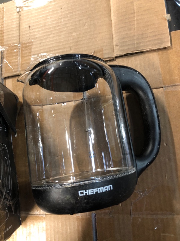 Photo 2 of **FOR PARTS**SEE NOTES**Chefman 1.7 Liter Electric Glass Tea Kettle