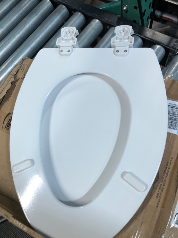 Photo 5 of **NEW OPEN FOR INSPECTION**
BEMIS 170 000 Toilet Seat, ELONGATED, Plastic, White