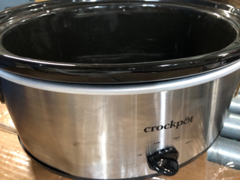 Photo 2 of **PARTS ONLY-SEE NOTES**
Crock-Pot 7qt Manual Slow Cooker - Silver SCV700-SS