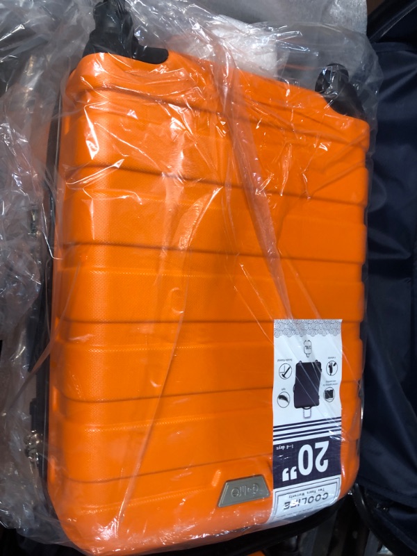 Photo 6 of **NEW**
Coolife Luggage 3 Piece Set Suitcase Spinner Hardshell Lightweight TSA Lock 4 Piece Set orange