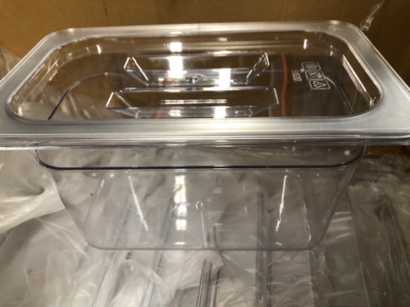 Photo 4 of 10 Pack Clear Food Pans with Lid Acrylic Transparent Food Pan Stackable Plastic Pan 