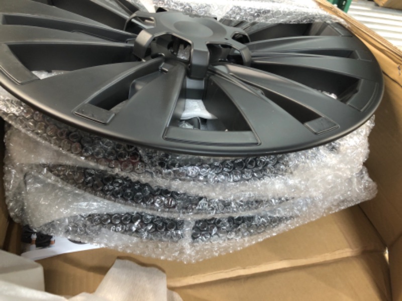 Photo 3 of **STOCK IMAGE FOR REFERENCE ONLY**
BEEGROW Fits Tesla Model Y Wheel Covers 19 Inch, Matte Black