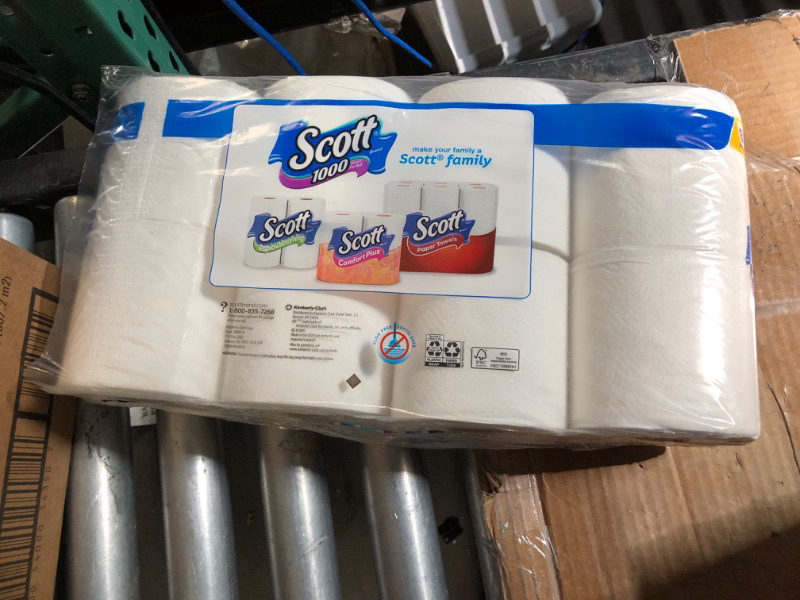 Photo 3 of Scott 1000 Sheets Per Roll, 8 Toilet Paper Rolls, Bath Tissue 8 Count (Pack of 2)