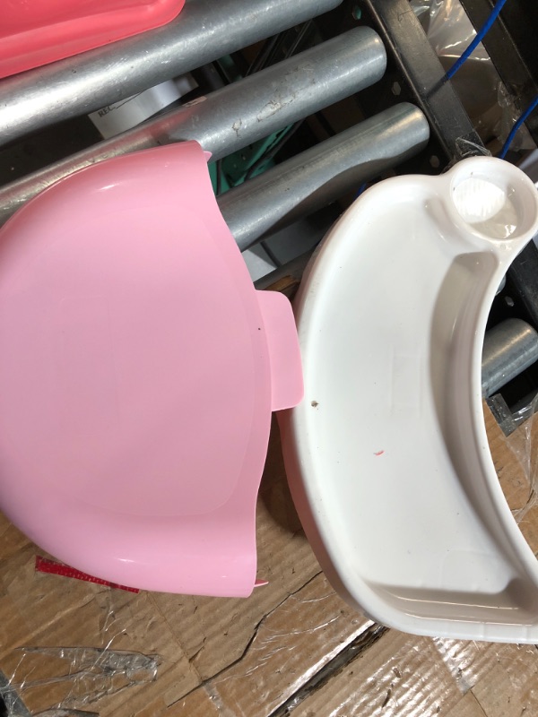 Photo 3 of **USED (DIRTY)**
Safety 1st Easy Care Swing Tray Feeding Booster, Coral Crush, One Size- PINK