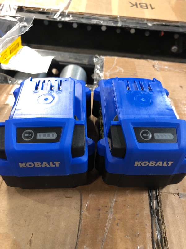 Photo 4 of Kobalt 24-Volt Max 2-Pack 4 Amp-Hour Lithium Power Tool Battery Kit (Charger Included)