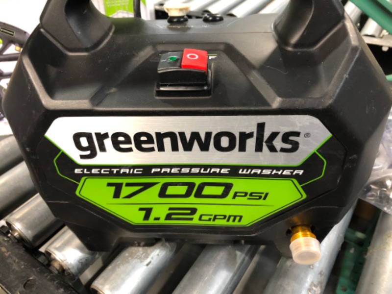 Photo 2 of **HAS BEEN USED- UNABLE TO TEST*
Greenworks 1700 PSI 1.2-GPM Cold Water Electric
