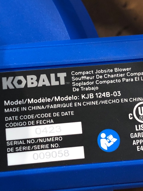 Photo 1 of **USED- UNABLE TO TEST**
Kobalt 24-Volt Max Jobsite Blower (Bare Tool)