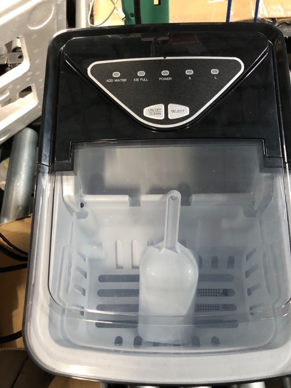 Photo 2 of **HAS BEEN USED- TURNS ON**
Silonn Ice Makers Countertop 9 Bullet Ice Cubes & Brita Standard Everyday Water Filter Pitcher, White, Large 10 Cup, 1 Count