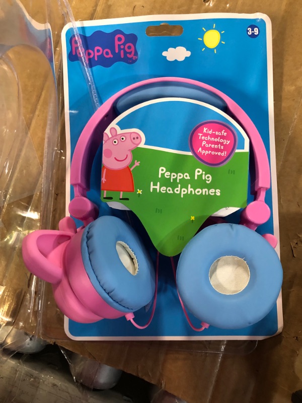 Photo 2 of Peppa Pig Over-Ear Headphones for Kids - Adjustable Headband, Stereo Sound, Tangle-Free Cable, Volume Control, and 3.5mm Jack - Perfect for School, Home, and Travel Peppa Pig Kids