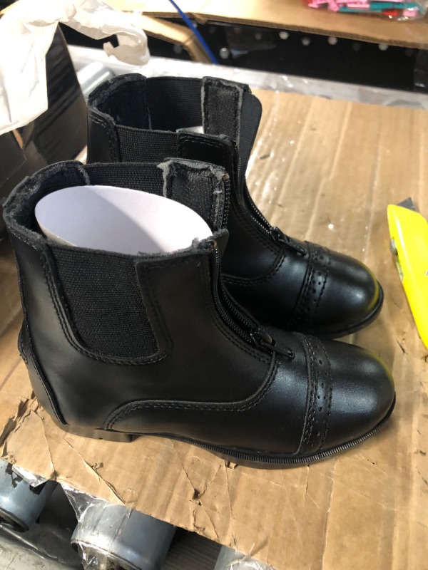 Photo 3 of TuffRider Children's Starter Front Zip Paddock Boots | Kids Equestrian Horse Riding English Boots 11 in kids Black