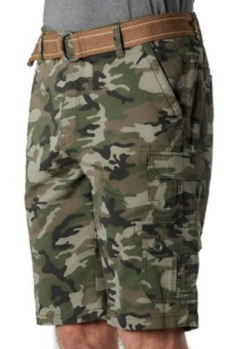 Photo 2 of **2-PAIRS** IRON CLOTHING Men's Stretch Twill Multi Pocket Cargo Short, Graphite 32 AND Camo 36