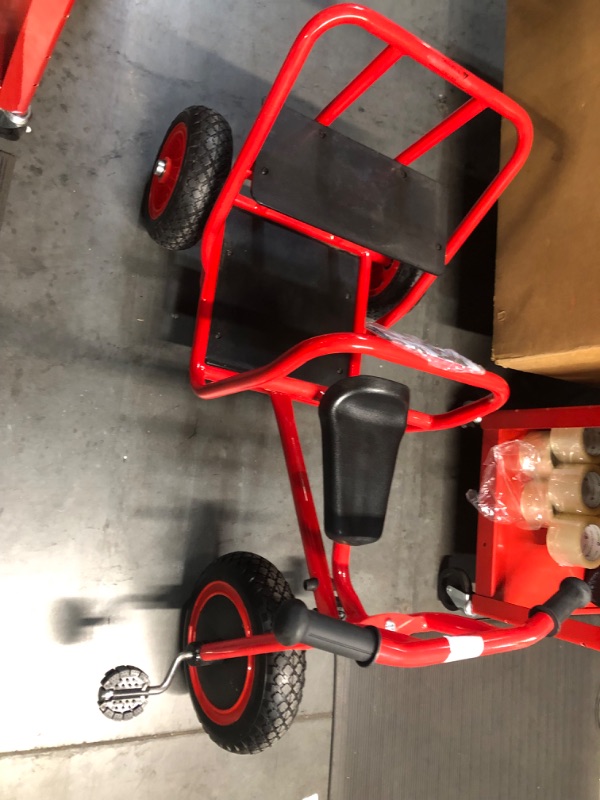 Photo 2 of *IN VERY GOOD CONDITION*Angeles Taxi Trike, Kids Tandem Tricycle, Red-Blk, AFB1200, Preschool And Playground Learning Activity, Daycare And Classroom Outdoor Play Equipment Red-black 16"H Seat Tandem Taxi Trike