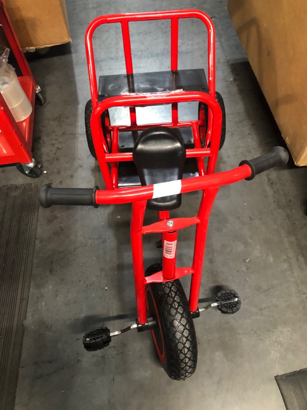 Photo 4 of *IN VERY GOOD CONDITION*Angeles Taxi Trike, Kids Tandem Tricycle, Red-Blk, AFB1200, Preschool And Playground Learning Activity, Daycare And Classroom Outdoor Play Equipment Red-black 16"H Seat Tandem Taxi Trike