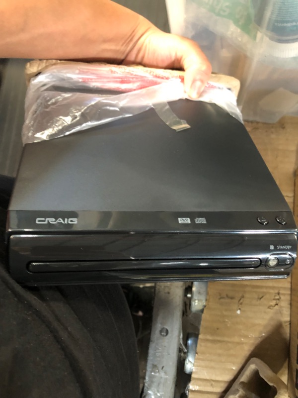 Photo 2 of Craig CVD512a Compact DVD Player with Remote in Black | Compatible with DVD/DVD-R/DVD-RW/JPEG/CD-R/CD-RW/CD | Progressive Scan | Multilingual Supported | AV Cable Connection