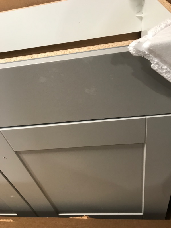 Photo 4 of !!!DOES NOT COME WITH THE SINK!!! ONLY CABINET !!!
Project Source 36-in Gray Single Sink Bathroom Vanity with White Cultured Marble Top | R39 VBCU3618