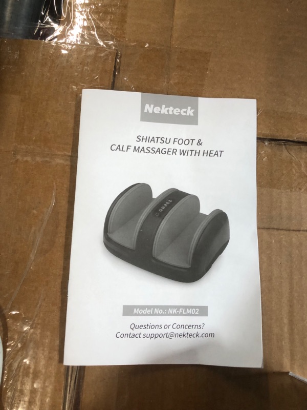 Photo 9 of **NEW, OPENED FOR INSPECTION**
Nekteck Foot Shiatsu Massager, Calf Massage with Heat Therapy(Remote Control) Black