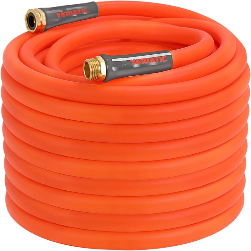 Photo 1 of **USED, BUT APPEARS NEW**
YAMATIC Heavy Duty Garden Hose 5/8 in x 100 ft, Super Flexible Water Hose, All-weather, Lightweight, Burst 600 PSI
