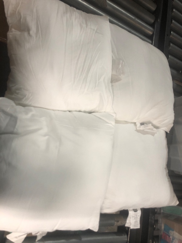 Photo 4 of **USED, BUT APPEARS NEW**
Utopia Bedding Throw Pillow Inserts (Set of 4, White), 18 x 18 Inches