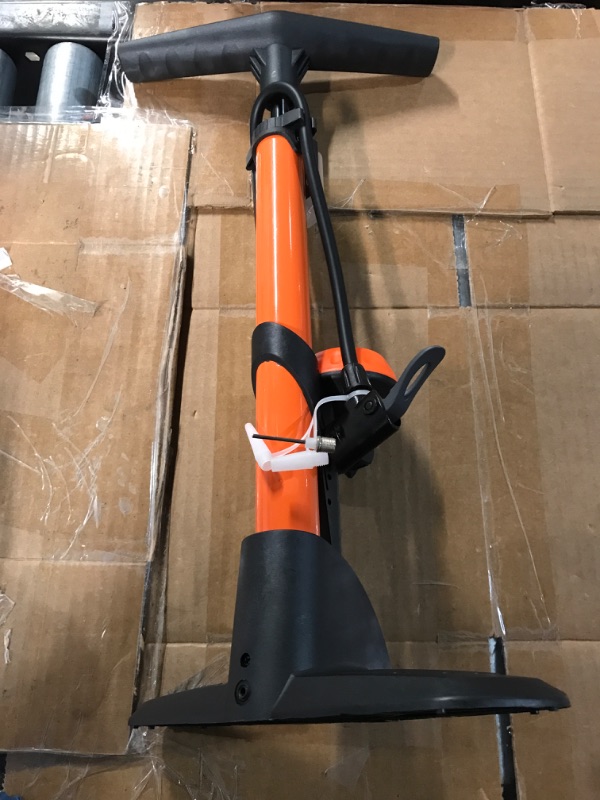 Photo 4 of **NEW, OPENED FOR INSPECTION**
GOBKO Bike Floor Pump with Gauge, Orange