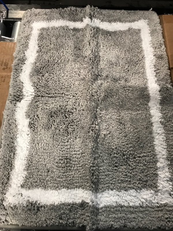 Photo 4 of **NEW, OPENED FOR INSPECTION**
SUYAOVO Grey Bathroom Rug Mat 16x24 inches