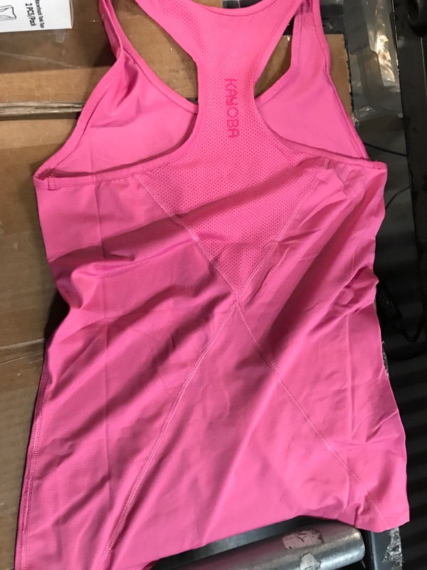 Photo 3 of **NEW, OPENED FOR INSPECTION**
SPECIALMAGIC 2-SETS Sports Tank Tops for Women Mesh Workout Racerback Yoga Tanks Athletic Small Black/Pink- PACK OF 2 