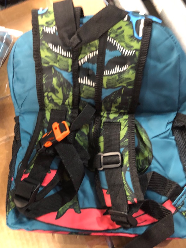 Photo 1 of **NEW, OPENED FOR INSPECTION**
Skateboard Dinosaur Kid's Backpack Green Toddler Bag with Chest Clip Schoolbag 10x4x12 