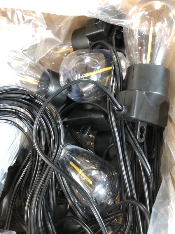 Photo 3 of [UL Certificated] S14 Patio String Lights Outdoor Waterproof, Hedynshine 50ft Outdoor Lights 