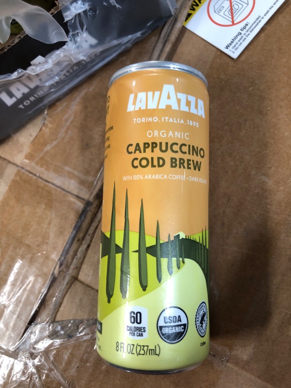 Photo 4 of **NEW, OPENED FOR INSPECTION**
BEST BY: OCT 23- 23Lavazza Organic Cappuccino Cold Brew Coffee - (8 Fluid Ounce - Pack of 12) 