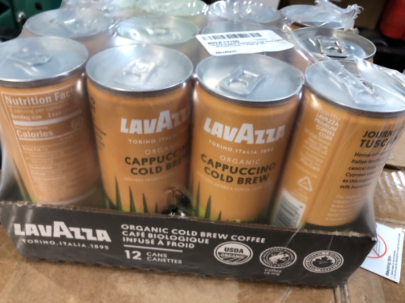 Photo 2 of **NEW, OPENED FOR INSPECTION**
BEST BY: OCT 23- 23Lavazza Organic Cappuccino Cold Brew Coffee - (8 Fluid Ounce - Pack of 12) 