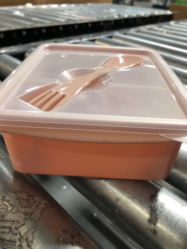 Photo 1 of **NEW OPEN FOR INSPECTION**
Bento Box with Utensil BPA Free (pink)- pack of 2
