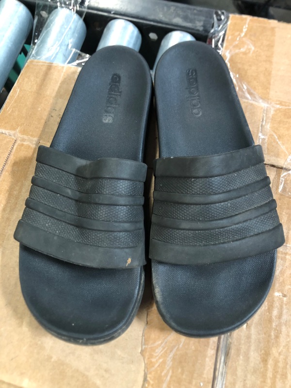 Photo 2 of **HAS BEEN USED**
adidas Unisex-Adult Adilette Slide Sandal Black- size 9 