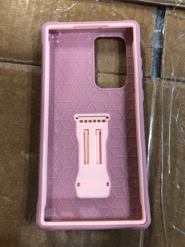 Photo 4 of **NEW, OPENED FOR INSPECTION**
ExoGuard for Samsung Galaxy S22 Ultra Case, Rubber Shockproof Heavy Duty Case Built-in Kickstand (Pink)