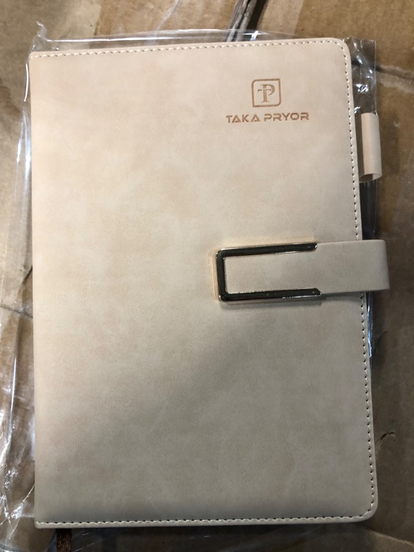 Photo 2 of **NEW, OPENED FOR INSPECTION**
TAKA PRYOR Bullet Dotted Journal Notebook with Pen Holder 200 Pages Dot Grid Journals- Khaki- pack of 2 