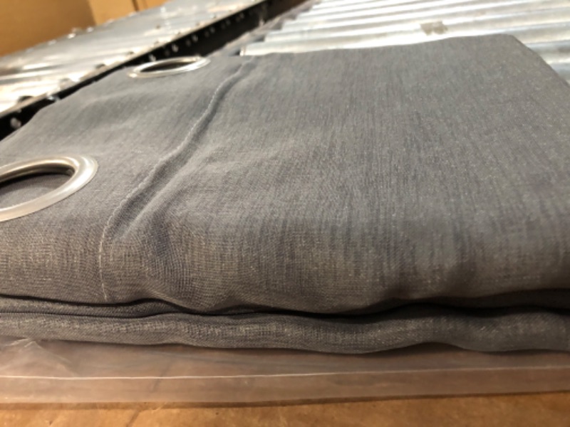 Photo 1 of **NEW, OPENED FOR INSPECTION**
July Joy Semi Linen Look Sheer Curtains Set of 2 Panels (52 x 63 inch, Grey) 