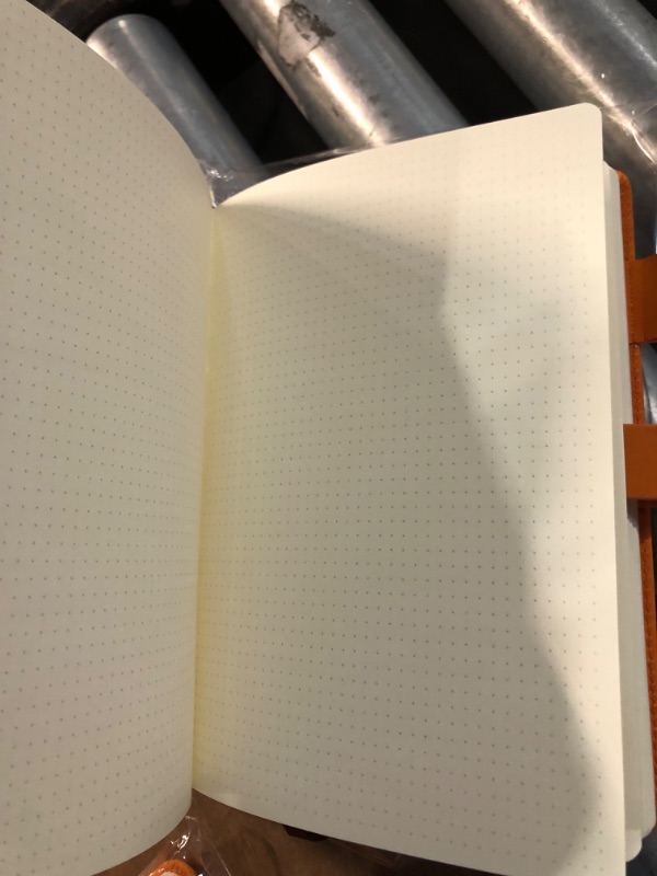 Photo 3 of **NEW, OPENED FOR INSPECTION**
TAKA PRYOR Bullet Dotted Journal Notebook with Pen Holder 200 Pages Dot Grid Journals Orange- pack of 2