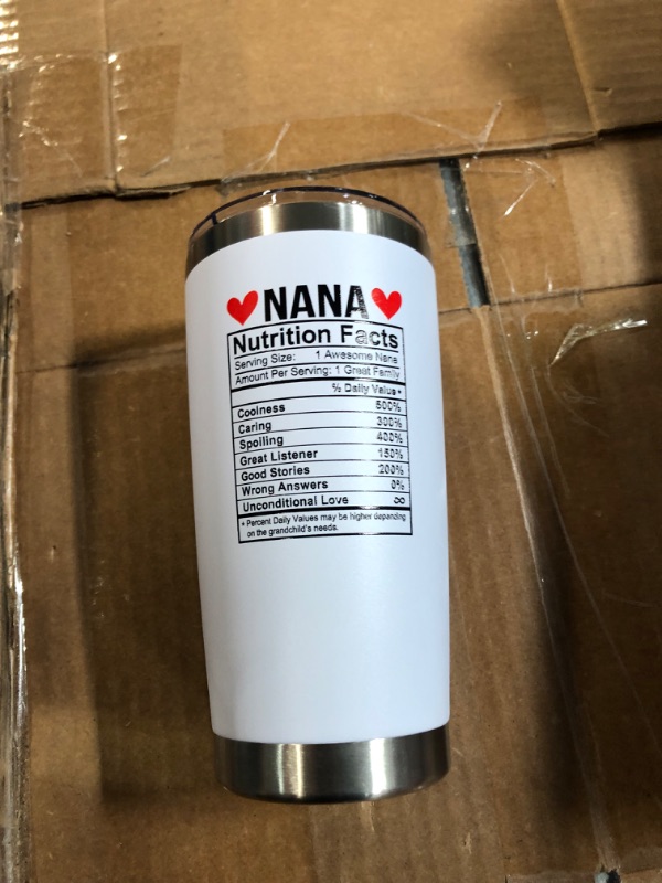 Photo 2 of **NEW, OPENED FOR INSPECTION**
NewEleven Gifts For Grandma -  20 Oz Tumbler Nana Nutrition