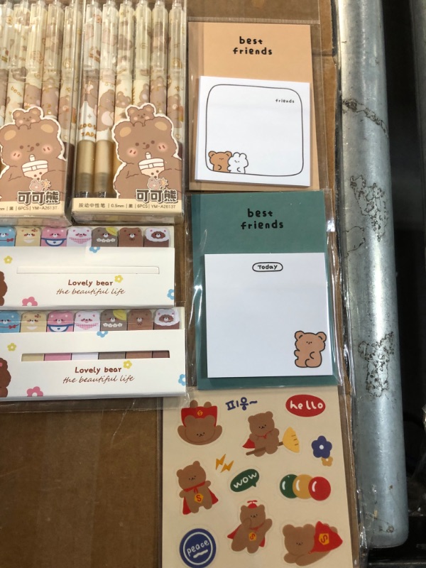 Photo 4 of **STOCK PHOTO FOR REFERENCE ONLY**
376 Pcs Kawaii Bear Stationary Set  (Fun)- PACK OF 2 