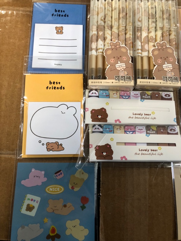 Photo 3 of **STOCK PHOTO FOR REFERENCE ONLY**
376 Pcs Kawaii Bear Stationary Set  (Fun)- PACK OF 2 