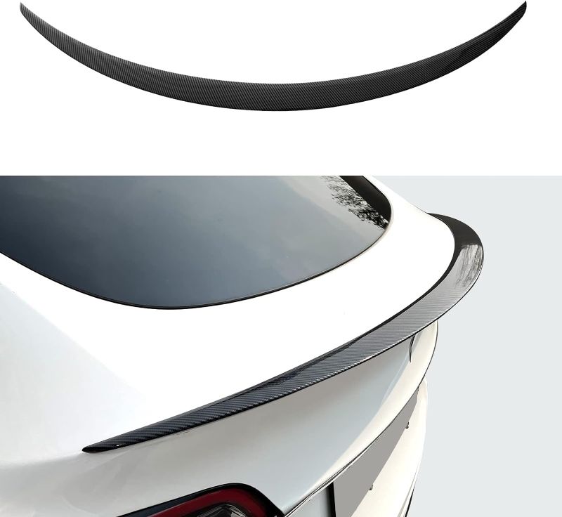 Photo 1 of Maysoo Tesla Model 3 Spoiler 2017-2023 Tesla Model 3 Rear Trunk Spoiler Sports Car Rear Spoiler Car Styling Kits for Tesla Model 3 Accessories