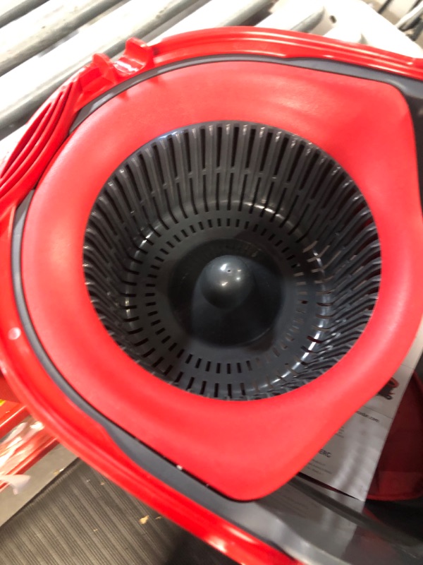 Photo 3 of O-Cedar EasyWring Bucket Floor Cleaning System, Red, Gray Spin Mop & Bucket